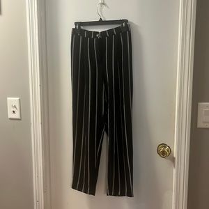 Brand new striped business pants, size 2, black and white